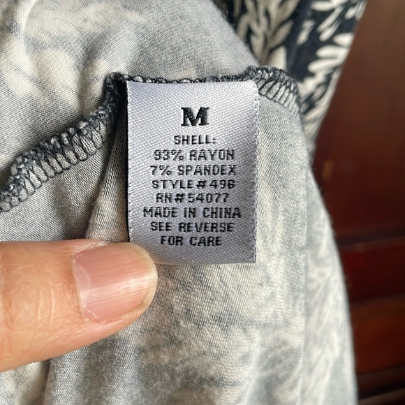 Cabi Black and White Floral Wrap Dress Medium - Picture 4 of 11